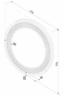 Зеркало с подсветкой Misty Стайл M1 77см